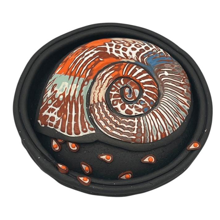 I always notice color first, I used a similar combination, I love domes and spirals so included that in my interpretation.